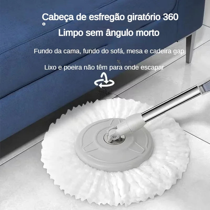 Mop Giratório Esfregão 360° Regulável